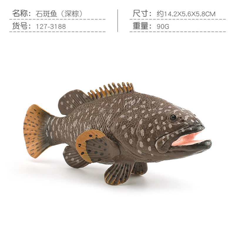 Transfronteriza simulación de Vida Marina modelo de pescado sapo pescador mero submarino animal adornos estáticos