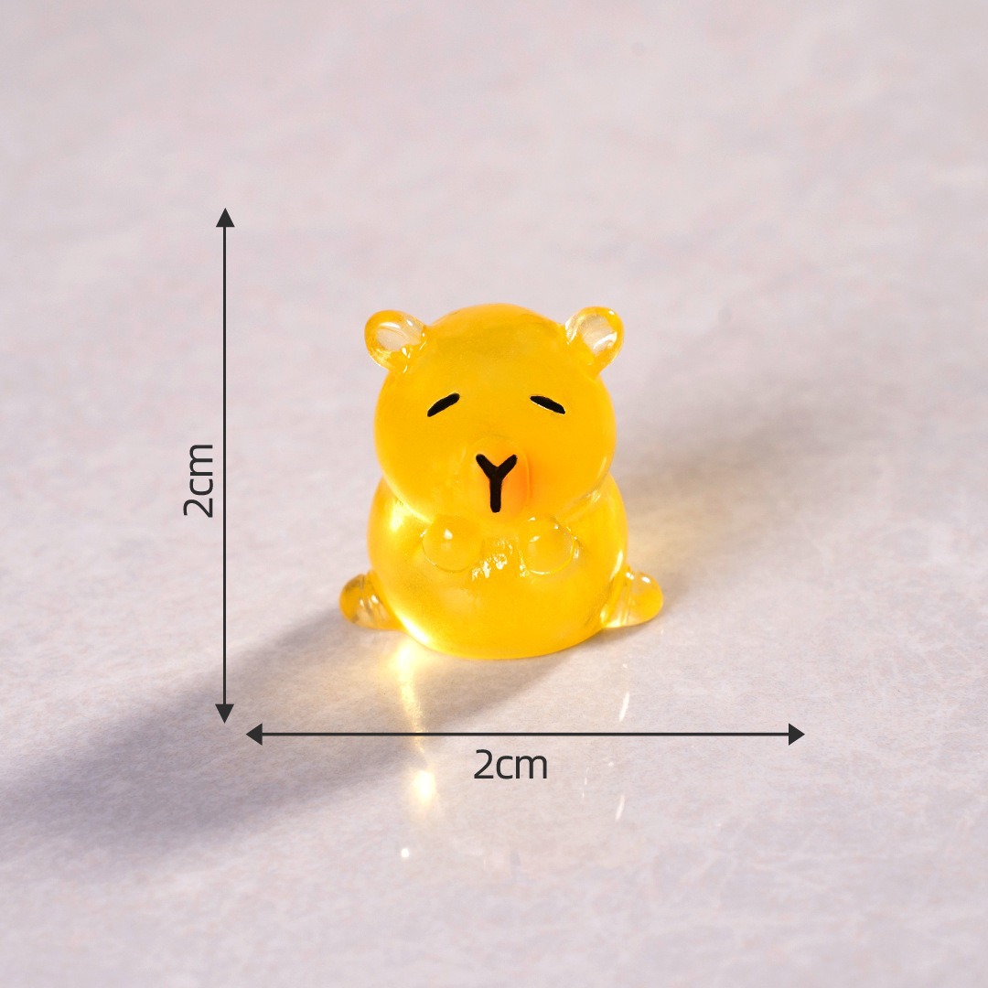 Micro paisaje creativo lindos Dolphin capibara muñeca caja ciega accesorios decoraciones accesorios de escritorio para automóviles