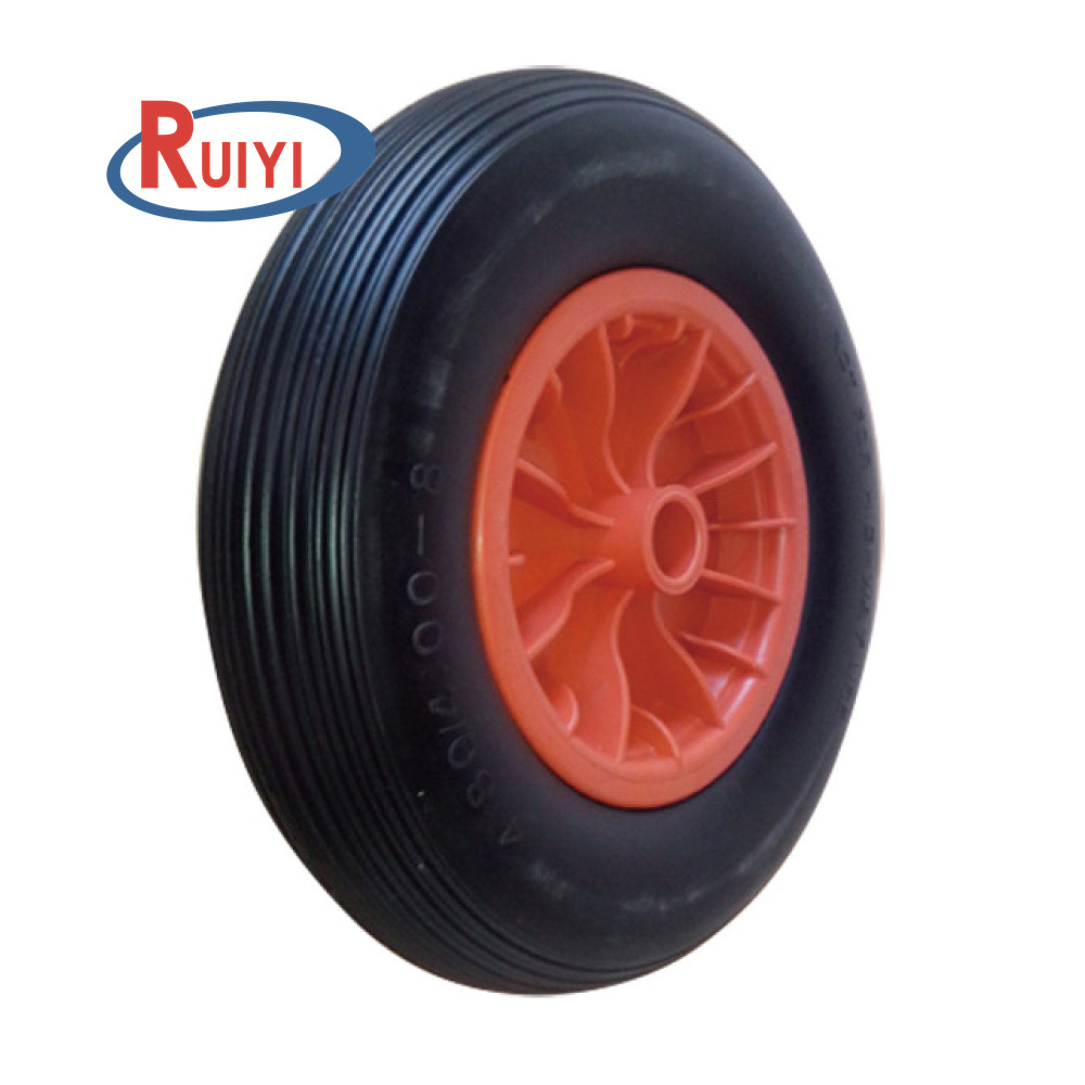 工具车实心轮子供应 pu轮 400-8 发泡轮子 手推车轮子