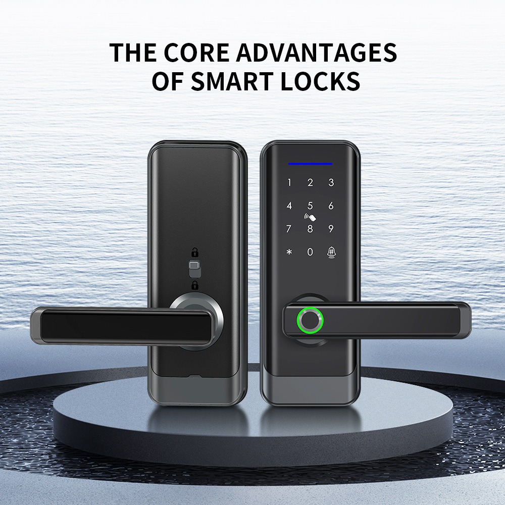 通通涂鸦远程指纹锁 家用智能公寓出租木门卡片密码锁