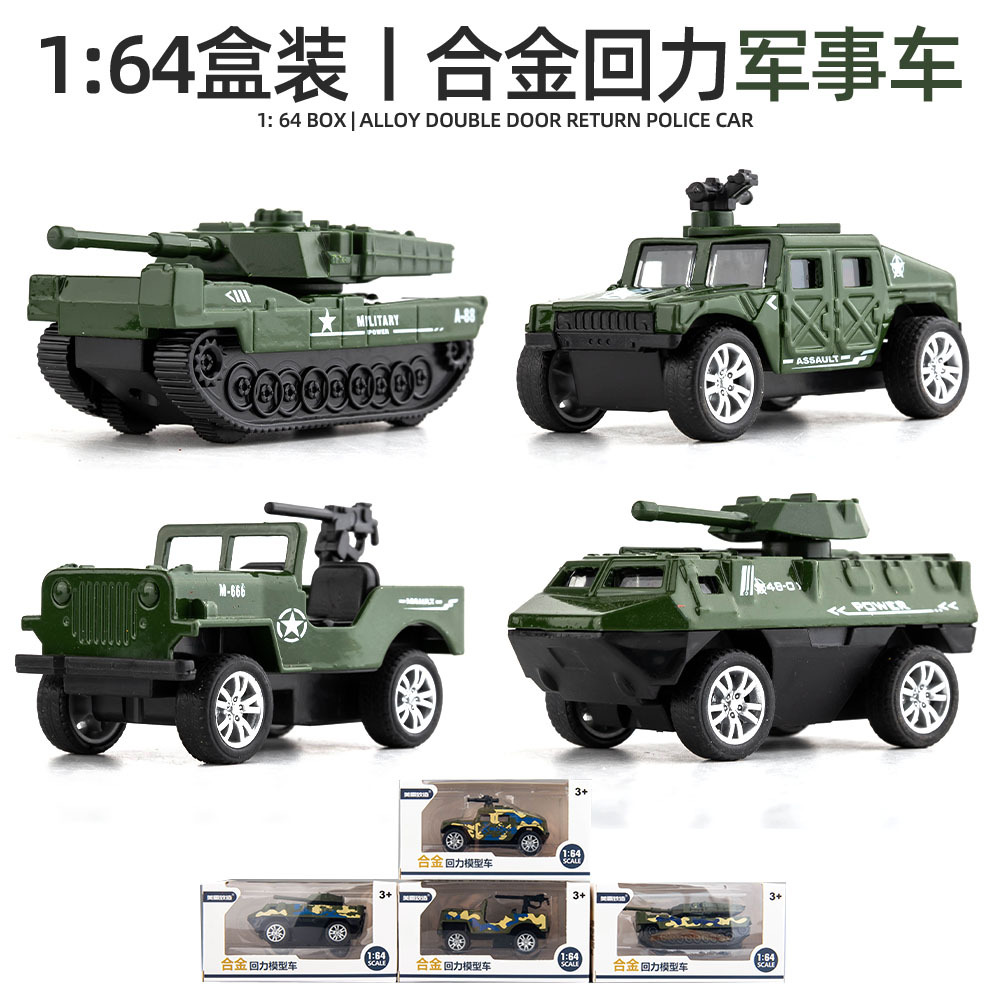Caja múltiple tire hacia atrás puerta abierta coche deportivo coche de policía autobús camioneta todoterreno camioneta de juguete para niños regalo de cumpleaños del coche
