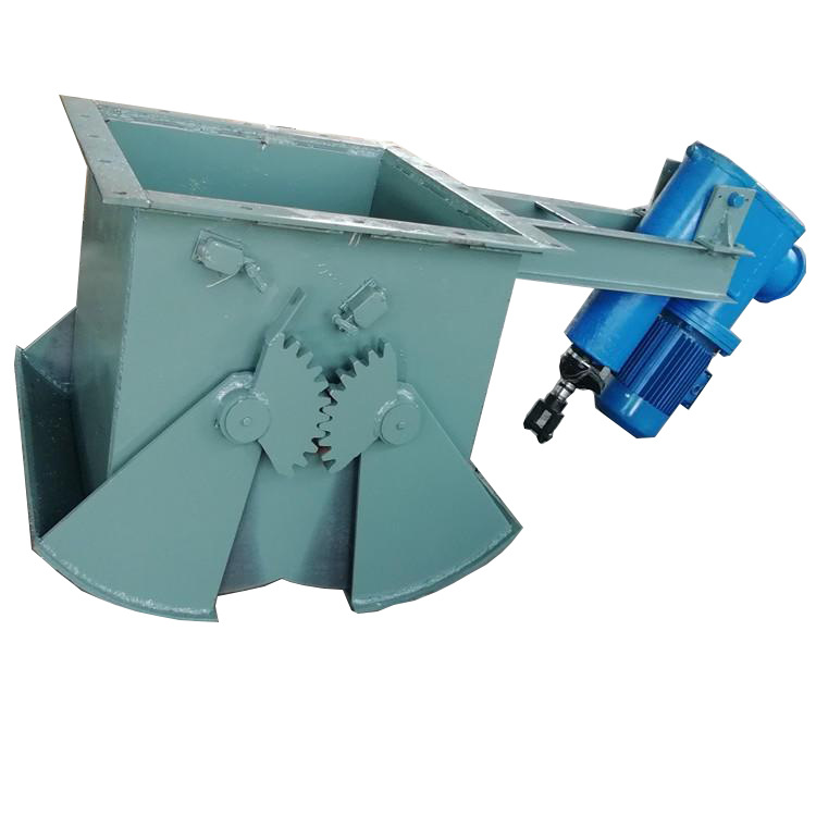 Y型船式气动正三通溜子物料放料卸料阀 方口电液动三通四通分料器