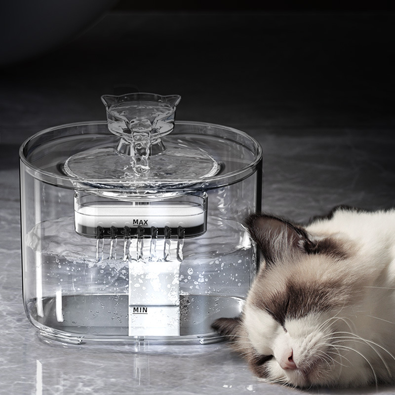 Dispensador de agua inteligente transfronterizo para mascotas con circulación automática y sensor, dispensador de agua a temperatura constante para gatos y perros, directo del fabricante.