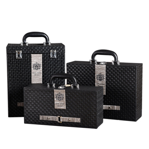 Red Wine Packaging Gift Box, Single or Double, 4 or 6 Bottles, Wine Leather Box, High-end Portable Gift Box, Wholesale