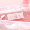 Neon stationery, transparent nail sequins, pencil case for pencils for elementary school students, Japanese and Korean