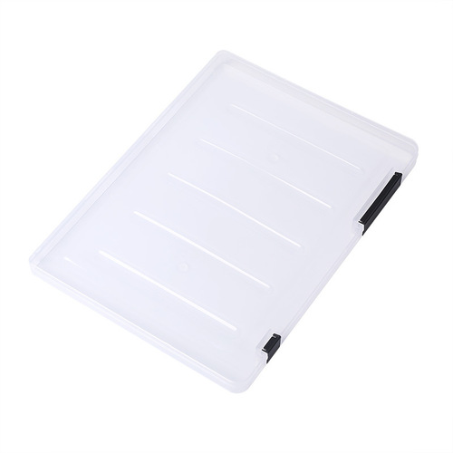 A4 transparent plastic file box folder portable information box storage box bill file test paper desktop organization box