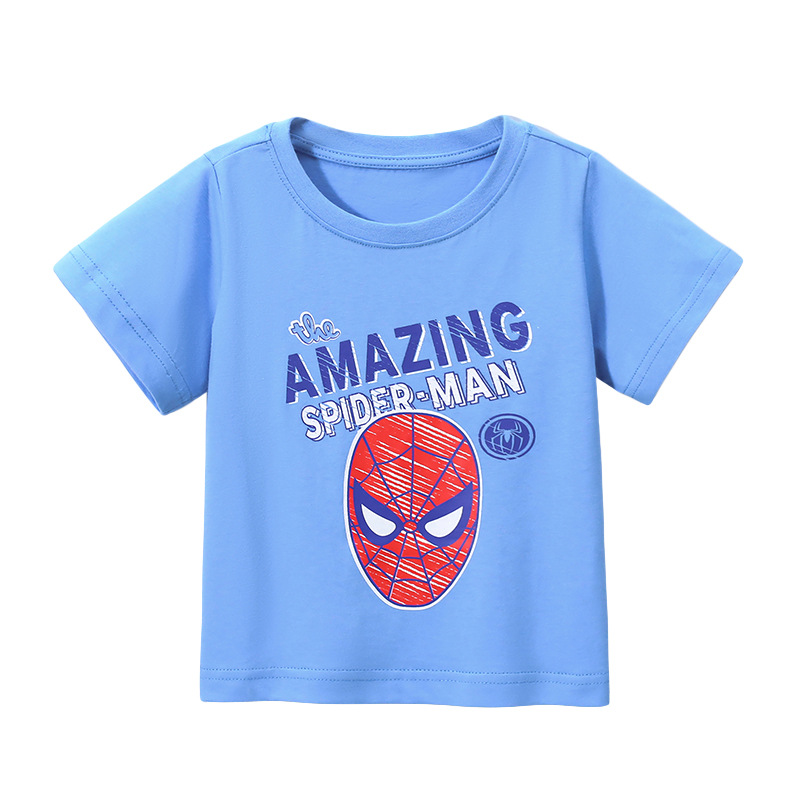 JOJO BEBE marca europea y americana ropa para niños verano nuevos niños camiseta algodón de dibujos animados cuello redondo manga corta camiseta para niños
