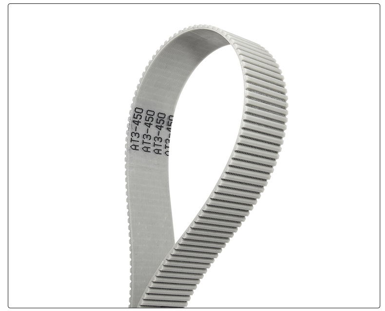 At3-450 Gray Ring Polyurethane Steel Wire Timing Belt Industrial Belt Seamless Wear-Resistant Gray Transmission Belt