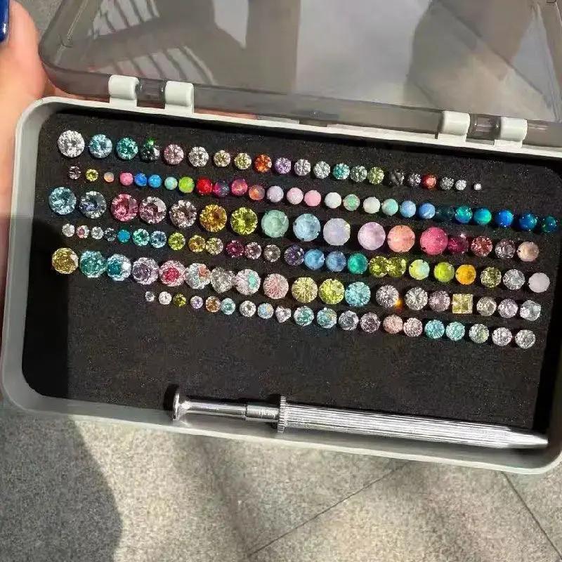 Shippable to Xinjiang - Sponge Hole Jewelry Earring Storage Box Portable Small Jewelry Box Earring and Drop Earring Organizer Shippable to Xinjiang - Sponge Hole Jewelry Earring Storage Box Portable Small Jewelry Box Earring and Drop Earring Organizer