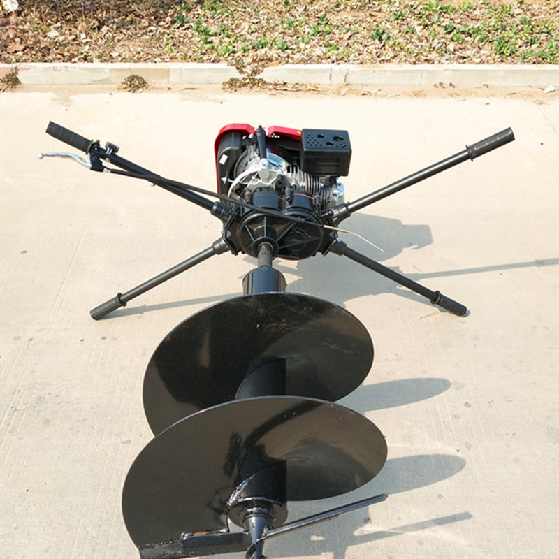 四冲程大直径汽油挖坑机 种树埋桩用打眼机 手提式地钻种植机