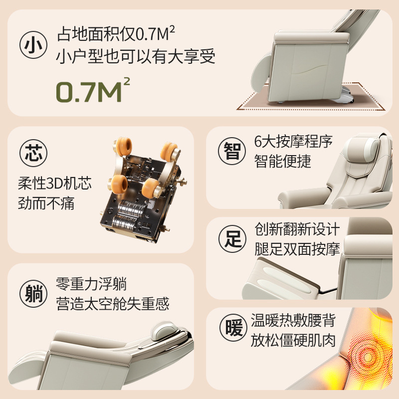 德国"佳仁"®新款按摩椅家用小型全身SL导轨智能太空舱沙发椅999-|undefined