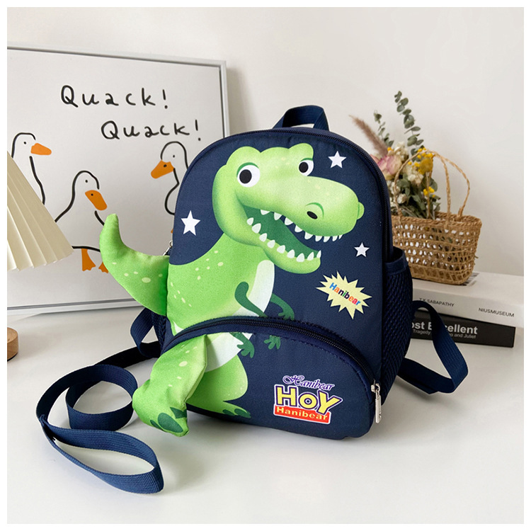 Bolsa infantil preescolar niños niños dinosaurios de dibujos animados Spider-Man mochila anti-perdida de cuerda mochila