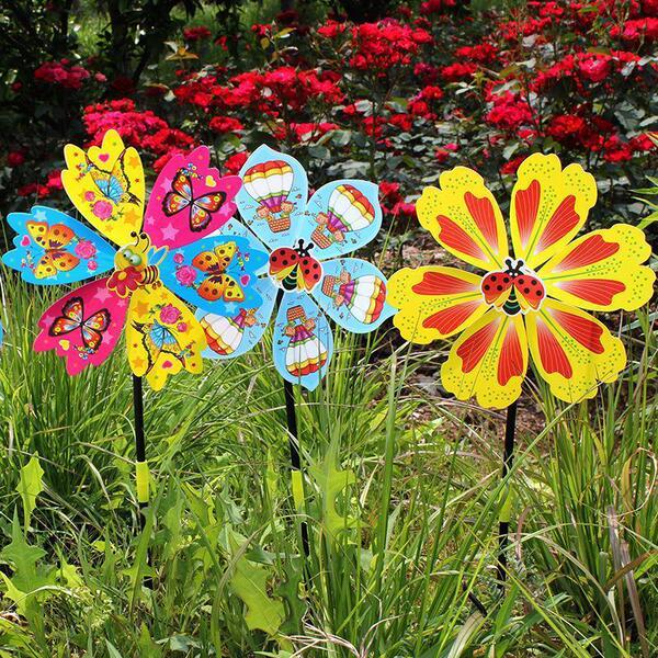 Cartoon travel colorful plastic windmill toy for kindergarten