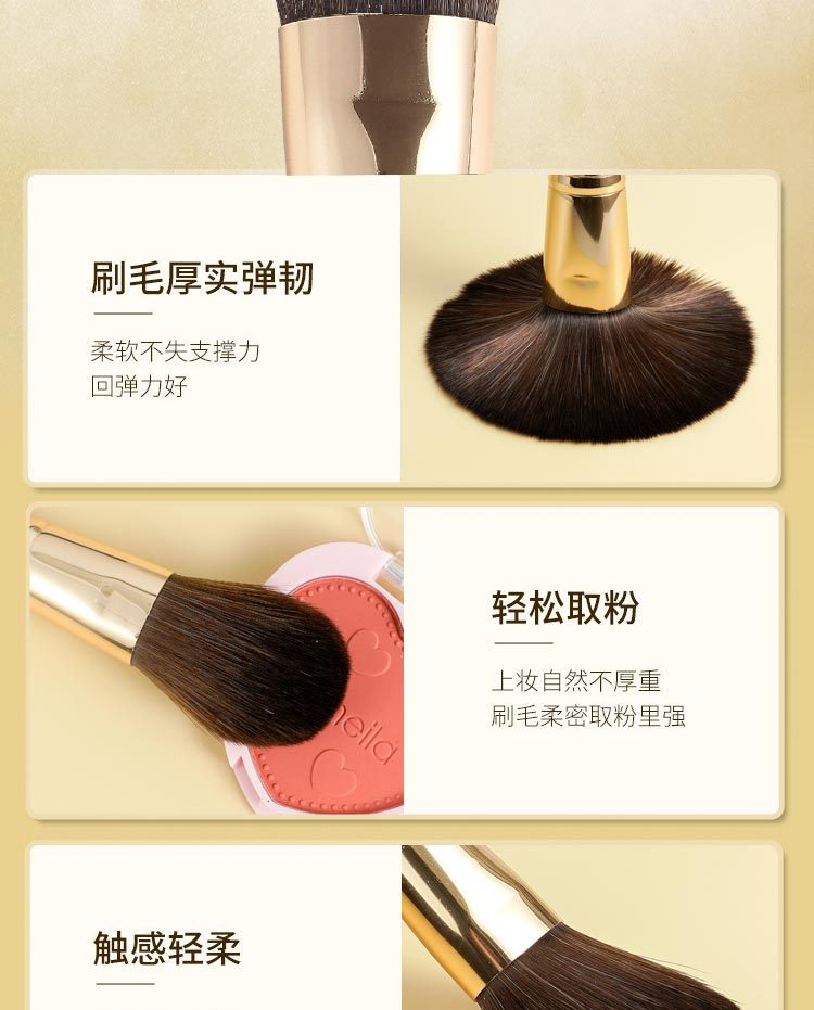 Cangzhou Mini 9-piece makeup brush set for beginners, portable travel brush, loose powder and contouring undefined