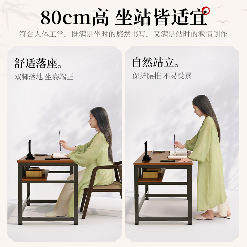 Escritorio Escritorio de caligrafía Escritorio de caligrafía con pincel Escritorio de caligrafía para estudiantes Escritorio de pintura y caligrafía para el hogar Clase de tutoría Escritorio de pintura Escritorio de computadora de entrenamiento