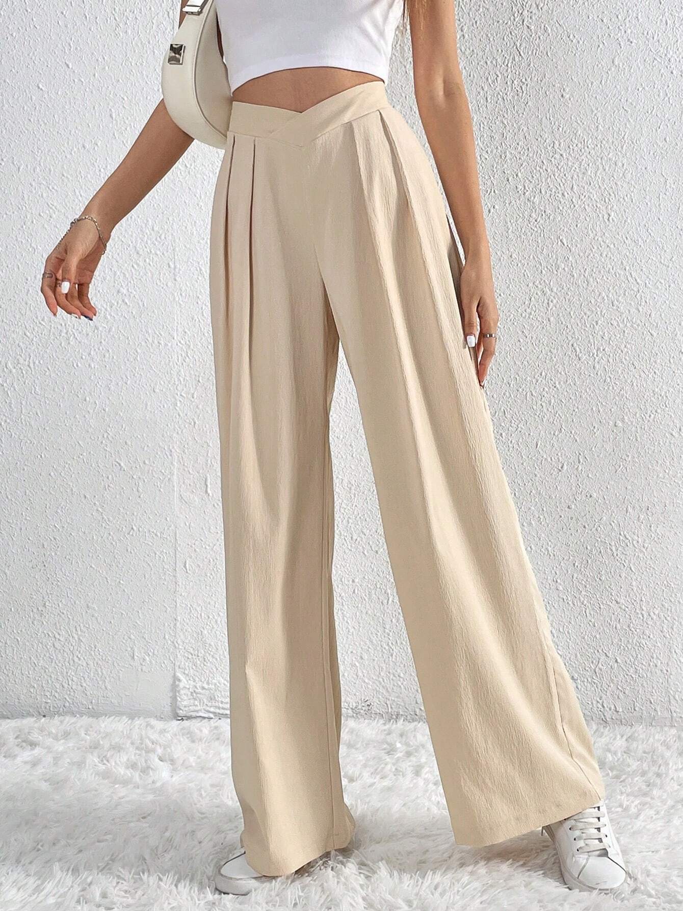 Women's Street Casual Solid Color Full Length Wide Leg Pants display picture 5