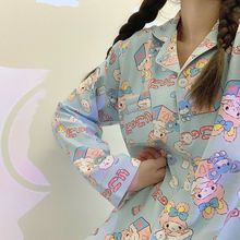 ins风睡衣女秋冬季网红爆款2023年高颜值开衫春天家居服两件套装