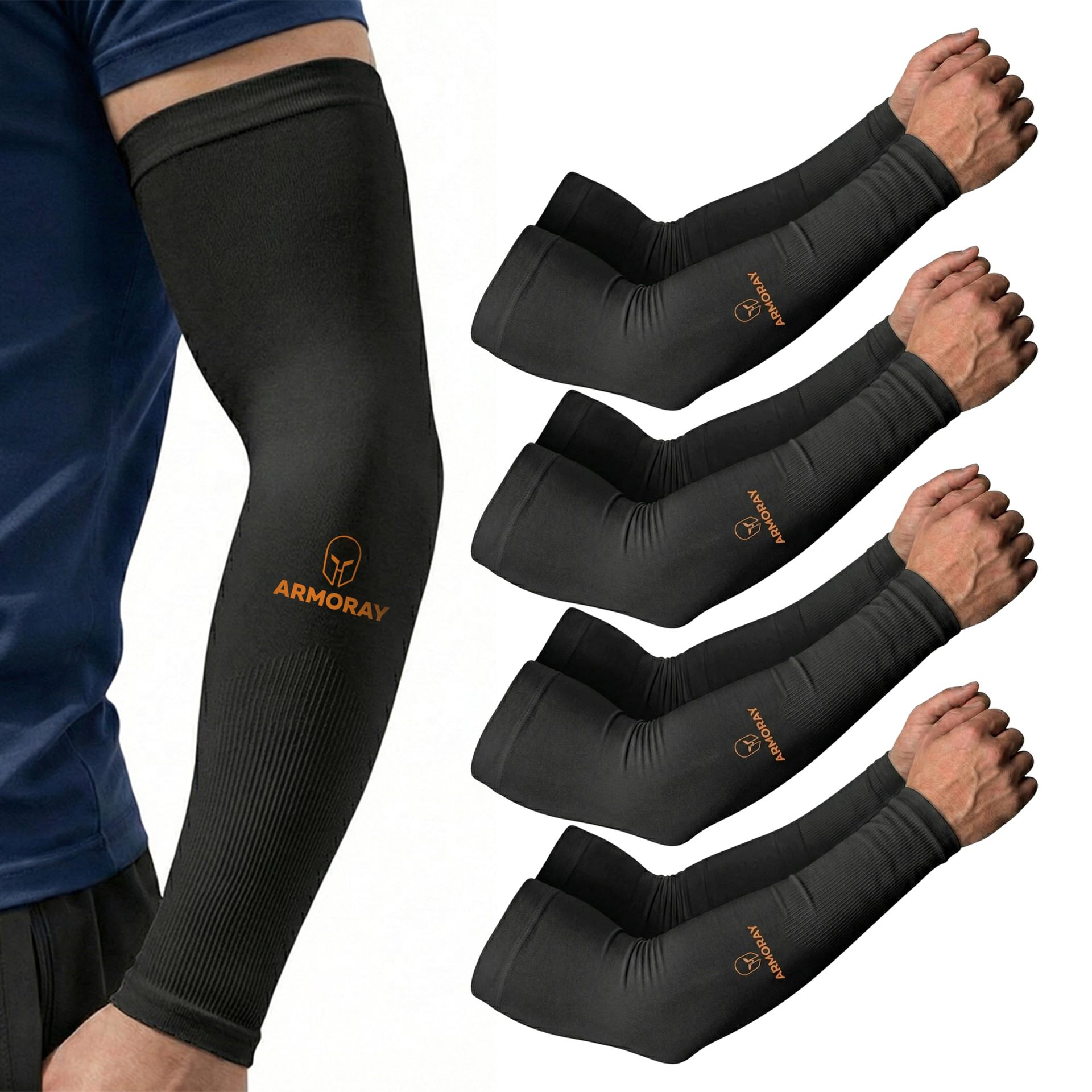 Unisex Arm Sleeves - UV Protection, Sun Protection, Cooling Compression Design - Suitable for Daily Wear and Work
