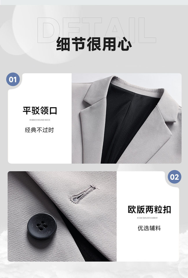 Áo vest nam công sở co giãn không cần ủi dáng ôm, tay dài, mùa xuân thu — Màu đen, Trắng be, Xanh hải quân chi tiết 3