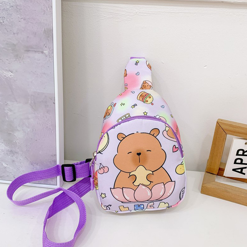 Lindo bolso de niña, bolso de mensajero de dibujos animados para niños, bolso de pecho de niña salvaje de estilo extranjero