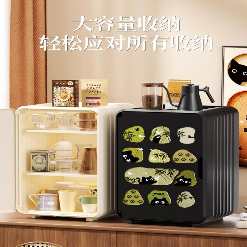 收纳箱家用玩具杂物水杯中古风带盖整理箱高颜值分层可调节储物箱|undefined