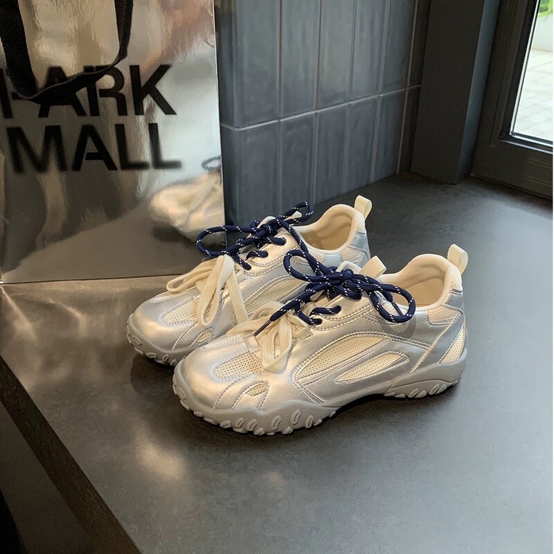2026 New Model Silver Dad Shoes for Women with 7cm Hidden Height Increase, Breathable Mesh German Training Shoes, Versatile Casual Sneakers 2026 New Model Silver Dad Shoes for Women with 7cm Hidden Height Increase, Breathable Mesh German Training Shoes, Versatile Casual Sneakers