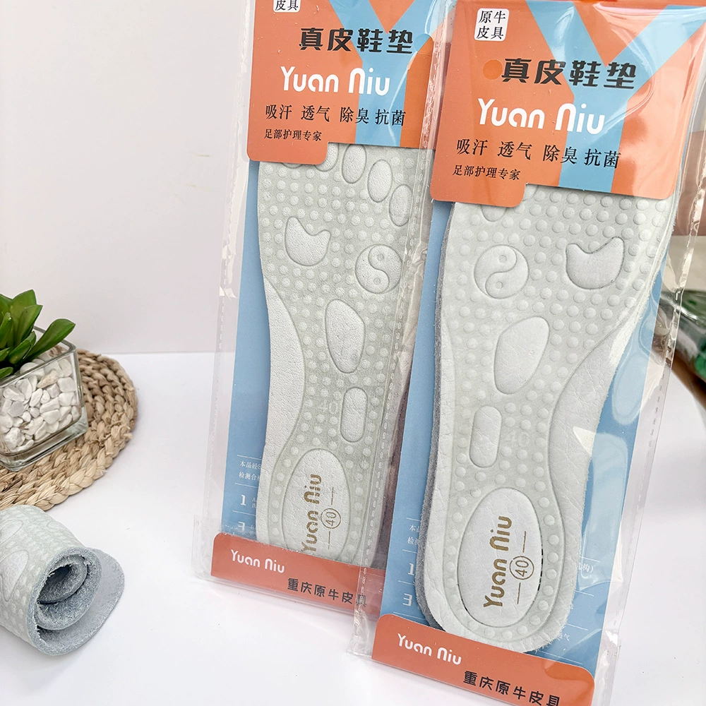 Женские стельки из натуральной кожи из воловьей кожи впитывают пот, дышащие и амортизирующие, мужские утолщенные подушечки, четырехсезонные мягкие спортивные подушечки из натуральной кожи.