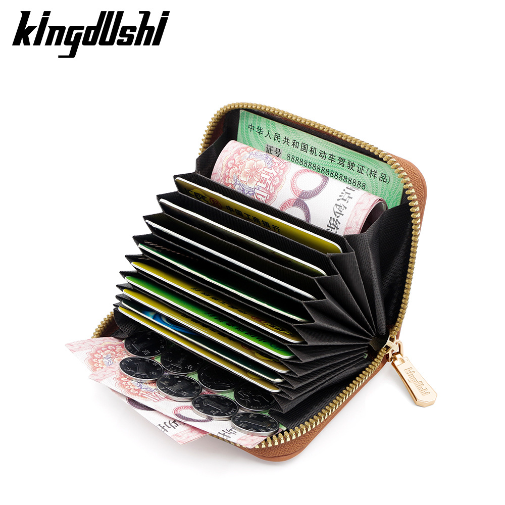 Nuevo tarjetero exquisito PU textura esmerilada bolsa de tarjetero de múltiples tarjetas de gran capacidad bolsa de órgano monedero bolsa de tarjetero al por mayor