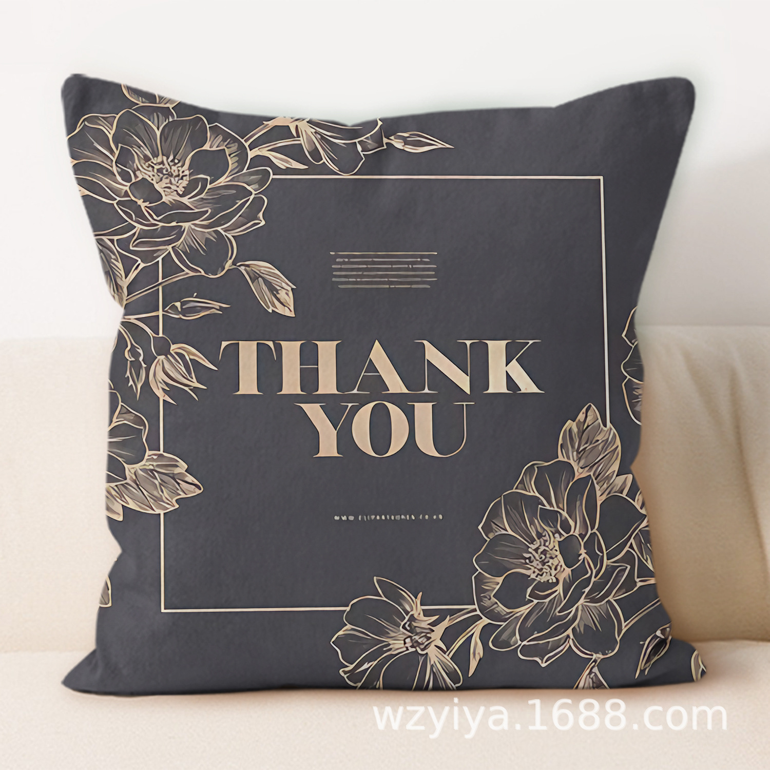 almohada de estampado de oro retrógrado simple moderno sofá en el hogar cojín de respaldo decoración desmontable almohada de cabeza de cama cuadrada