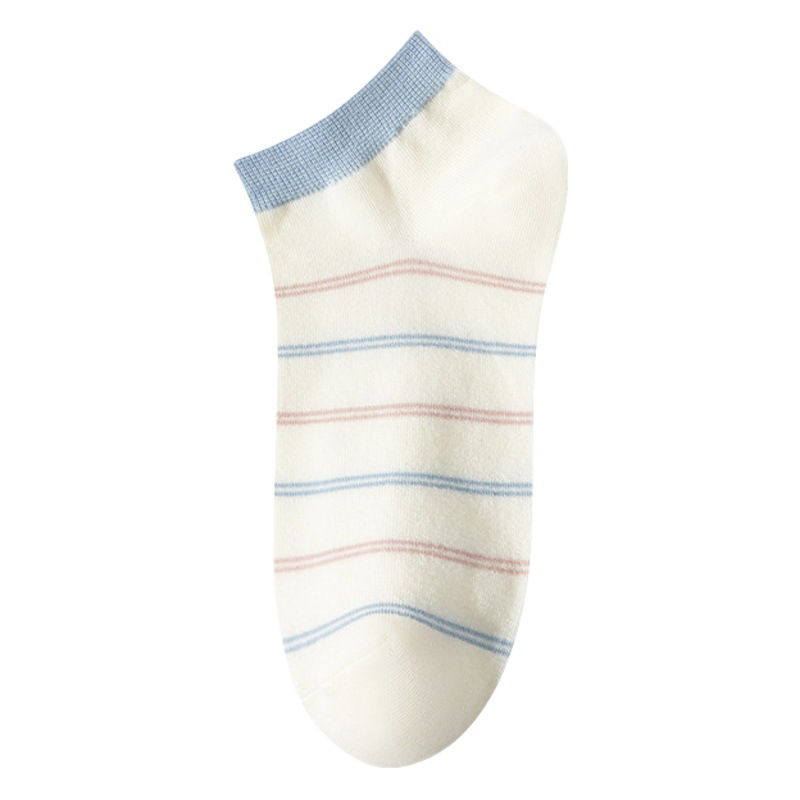 Nuevos calcetines de mujer de aspecto alto de estilo japonés de primavera y verano de algodón transpirable absorbente de sudor suave bajo-top Calcetines Bajos calcetines de mujer