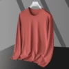 Long-sleeved-brick red