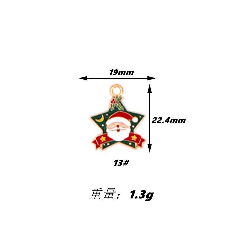 クリスマス漫画 DIY 合金ドリップオイルゴールデンホワイト K サンタクローススノーフレークヘラジカクリスマス猫アクセサリー|undefined