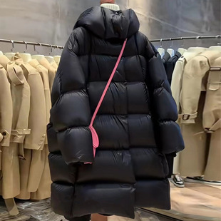 Cold-Resistant High-Puffiness 90 White Duck down Jacket for Women, Mid-Length 2025 Winter Fashion Puffer Coat
