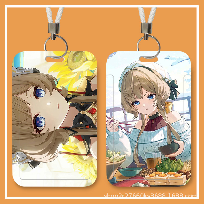 Genshin Impact Sandojie Peripheral Student Sliding Card Holder for Meal Cards, Bus Cards, Id Cards, Access Cards, and Campus Cards Genshin Impact Sandojie Peripheral Student Sliding Card Holder for Meal Cards, Bus Cards, Id Cards, Access Cards, and Campus Cards