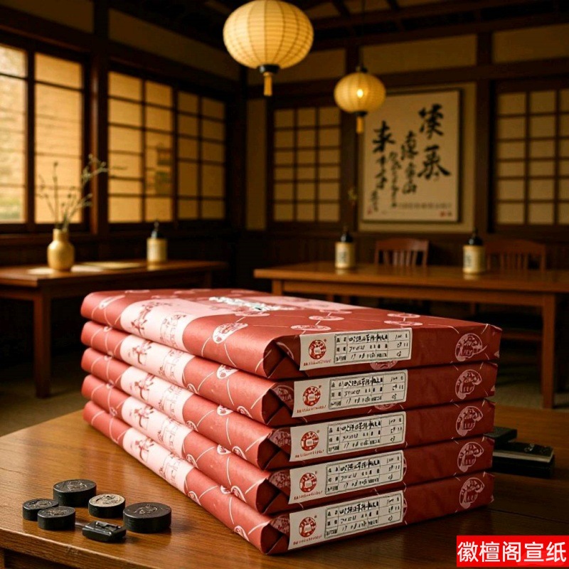 Hui Tange Heavy Fur Special Clear Skin Xuan Paper Thickened Sandalwood Straw Plus Health Xuan Mature Xuan Famous Artists Painting and Calligraphy Works Paper