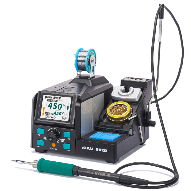Estación de soldadura de reparación de precisión YIHUA982D Estación de soldadura 210 Calentamiento rápido Pantalla digital de temperatura constante Estación de soldadura Herramienta de reparación de teléfonos móviles