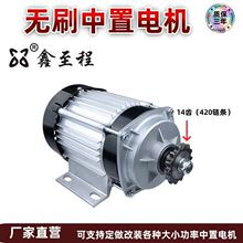 高性能无刷中置电机|600W48伏铜线圈适合改装电动三轮车