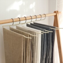 冈波s型不锈钢浸塑裤架 防滑z型衣架家用收纳整理师无痕鹅型裤架