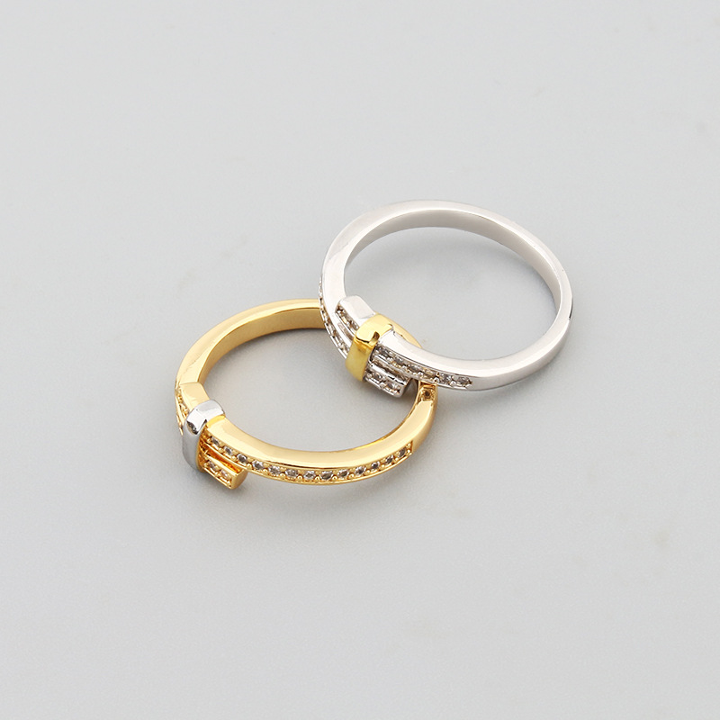 Geometric Pattern All Seasons Season Wholesale Jewelry Simple Style Geometric Copper Zircon Plating Inlay Rings Bracelets
