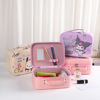 Cartoon handheld capacious cosmetic bag, cute storage box, new collection, internet celebrity