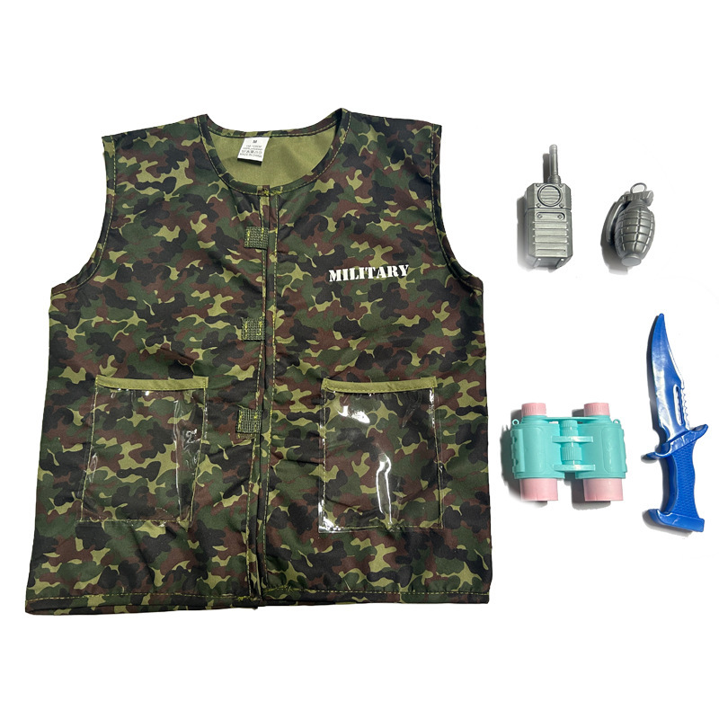 Halloween Children's Fire Vest Engineering Vest Military Vest Pirate Vest Police Vest Children's Professional Clothing