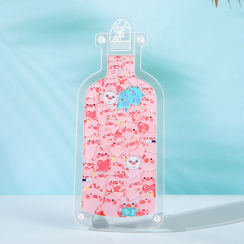 Puzzle acrílico personalizado con botellas enmarcadas, gatos, conejos, cerdos, patos, perros, dibujos animados, puzzle al por mayor