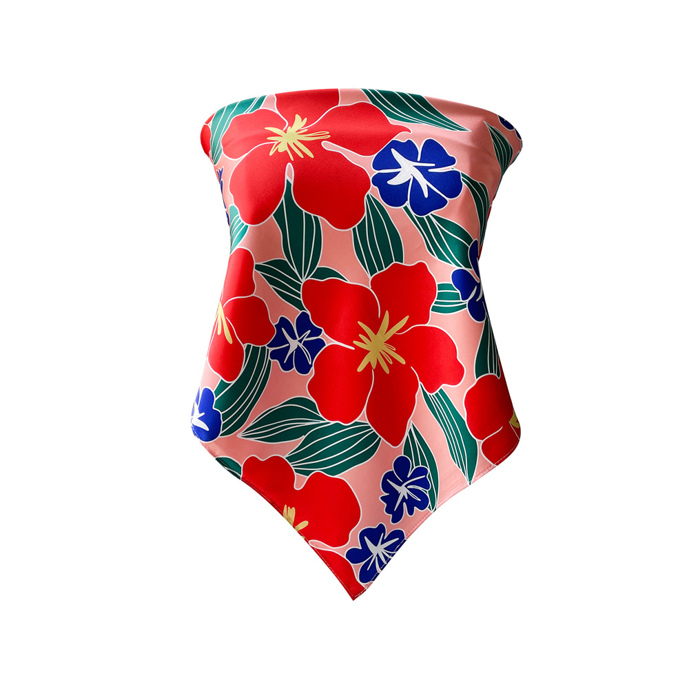 Femmes Élégant Style Vintage Bloc De Couleur Fleur Polyester Écharpe En Soie display picture 37