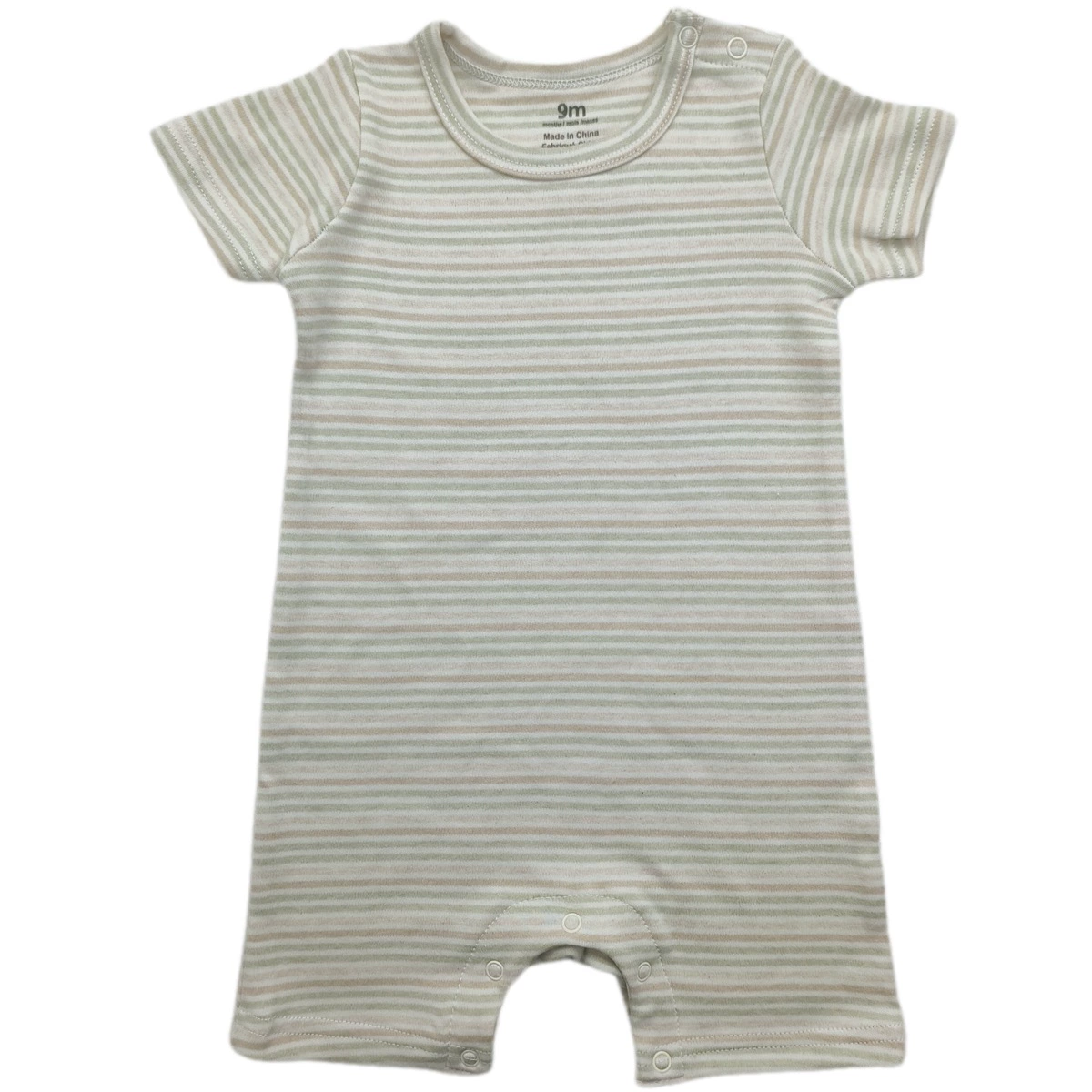 Foreign trade short crawl [double-sided cotton] baby animal floral floral shoulder open button one-piece short-sleeved crawl suit for men, women and infants