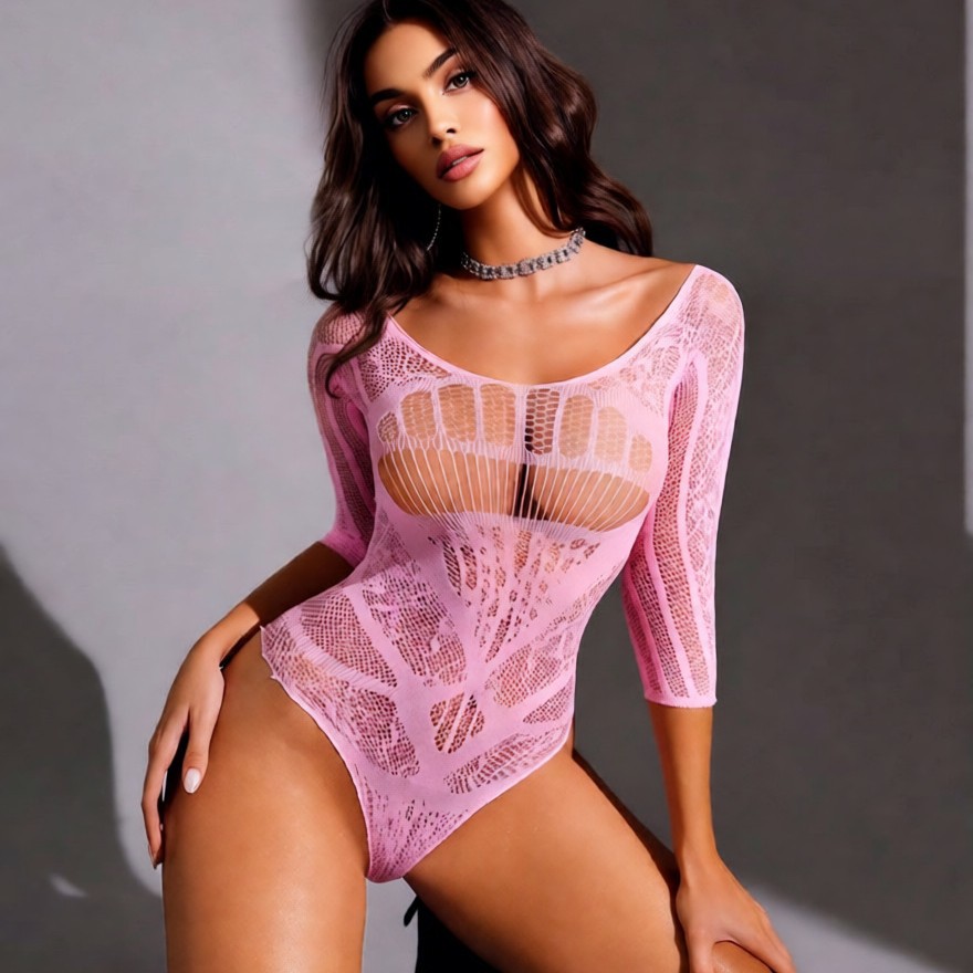 Yue mariposa europea y americana ropa interior sexual transfronteriza sexy camisa de mujer agujerada malla coqueteando sexy YD25901