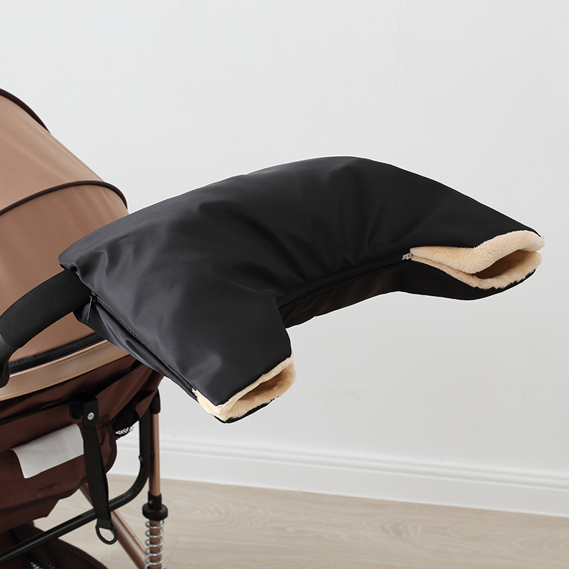 Cochecito de bebé guantes calientes accesorios de cochecito de invierno cochecito forrado de lana a prueba de viento a prueba de lluvia a prueba de frío guantes calientes