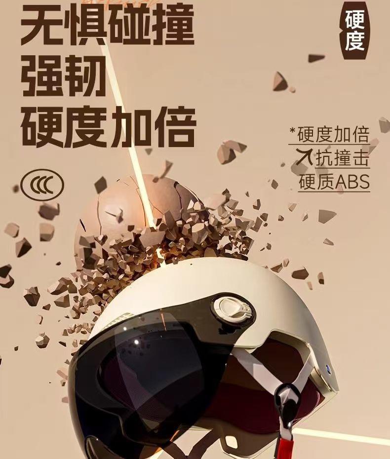 New National Standard Certified Electric Vehicle Helmet for Men and Women, Motorcycle Safety Helmet, Universal for All Seasons, Sun Protection, Summer Half Helmet
