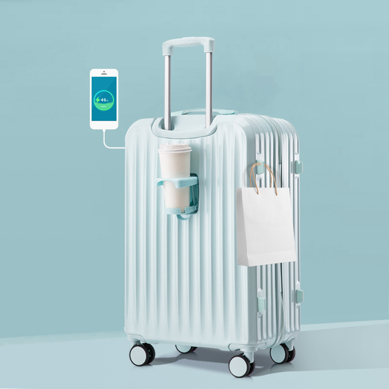 Nueva maleta multifuncional silenciosa rueda universal 22 pulgadas caja de cifrado caja de tirón