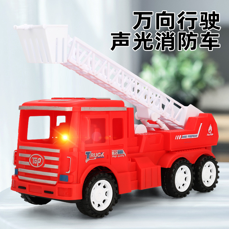 Nuevo coche de juguete universal eléctrico de fuego colorido música luz fuego escalera coche juguete de los niños puesto al por mayor
