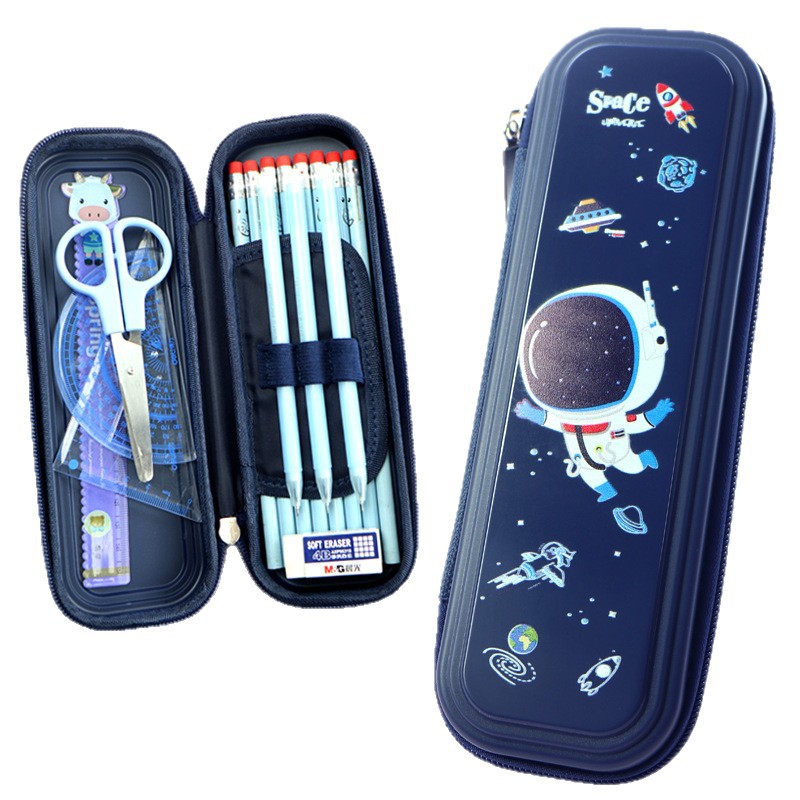 Bolsas de lápiz para niños, caja de papelería de jardín de infantes, caja de lápiz de alto valor facial, estudiantes de la escuela primaria Xiaozha, dibujos animados de niños de gran capacidad